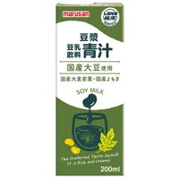 【マルサン】1ケース◎有機栽培 豆乳「青汁豆乳」  200mL×12個