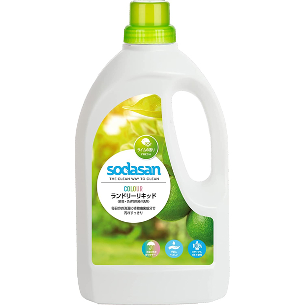 SODASAN(ソーダサン) 洗濯用洗剤 オーガニック ライム ランドリーリキッド 1.5L 洗濯用洗剤