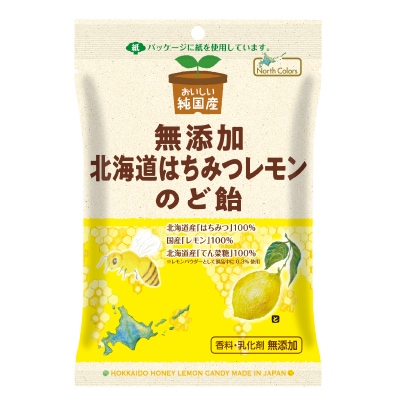 【ノースカラーズ】純国産北海道はちみつレモンのど飴57g