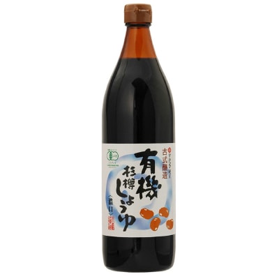 【マルシマ】有機杉樽しょうゆ・濃口900ml
