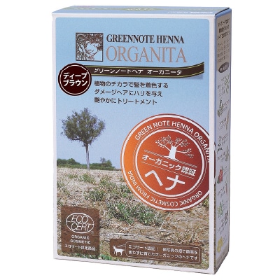 【グリーンノート】ヘナオーガニータ・ディープブラウン100g
