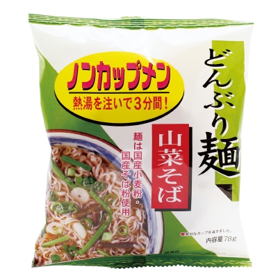 【トーエー】どんぶり麺･山菜そば78g