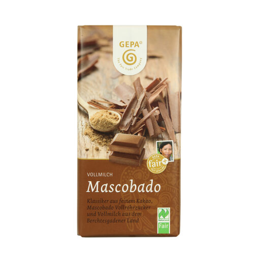 【GEPA】 ビオ マスコバドミルクチョコレート 100g