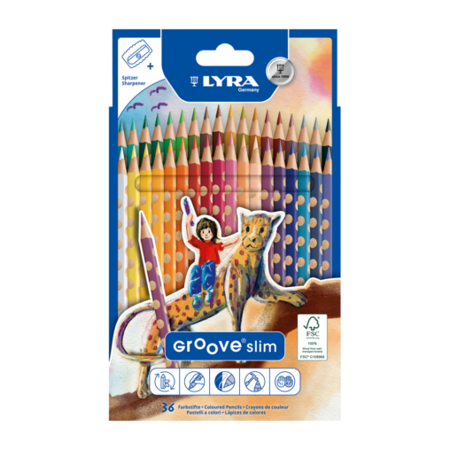 【LYRA】 グルーヴスリム シャープナー付 36色セット 36色入り　シャープナー×１