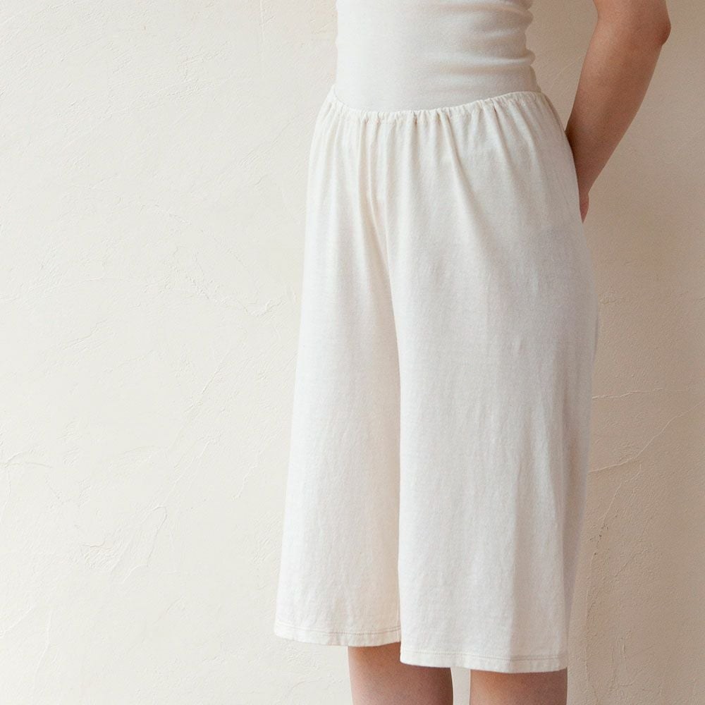 【メイド・イン・アース Made in Earth】ペチコートパンツ［薄手天竺/きなり］