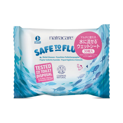 【natracare】 ナチュラル ウェットシート (水に流せる) 30枚入り