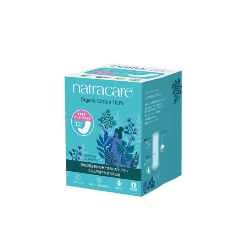 【natracare】 ウルトラパッド スーパープラス 12個入