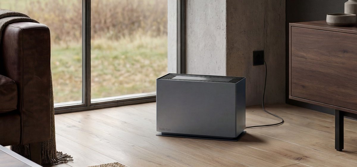 部屋に置いたスタドラーフォームの気化式加湿器 Noah Pro
