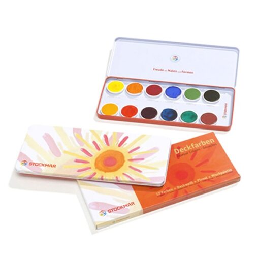 【STOCKMAR】 水彩絵の具 13色缶 13色入り