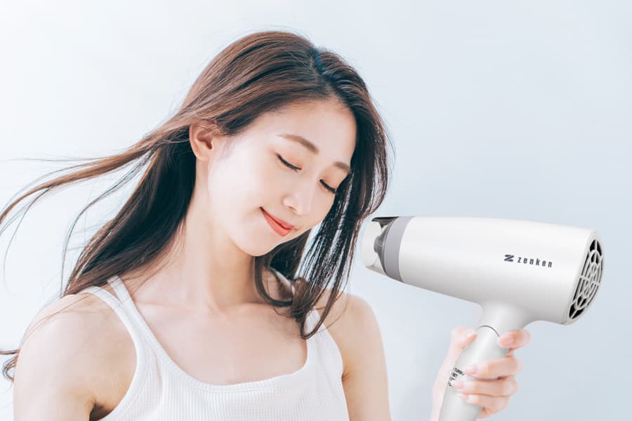ゼンケン 電磁波低減 ヘアケアドライヤー ZD-750W（パールホワイト）