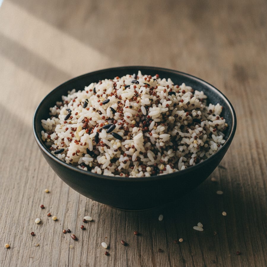 そのまま混ぜる雑穀で、5分の雑穀ご飯