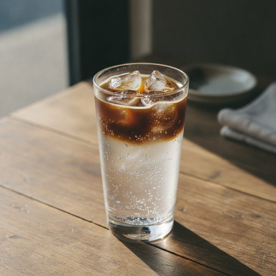 有機コロンビアコーヒーで、3分のコーヒーソーダ