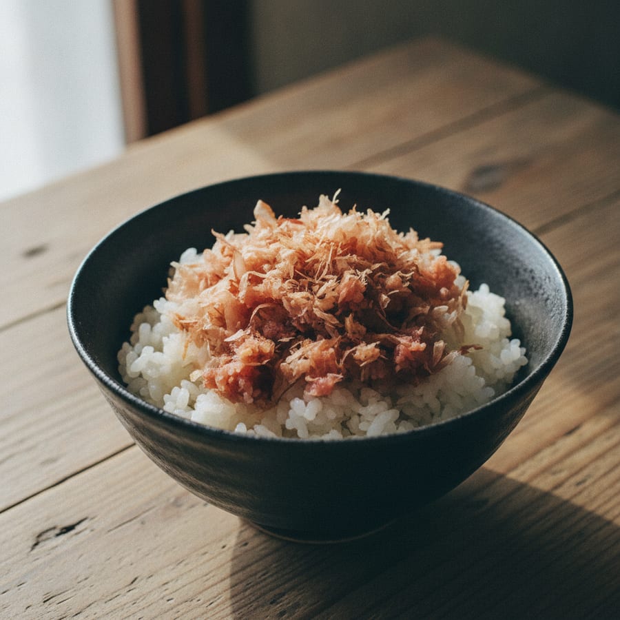 海の精「紅玉梅干し」で、3分の梅おかかご飯