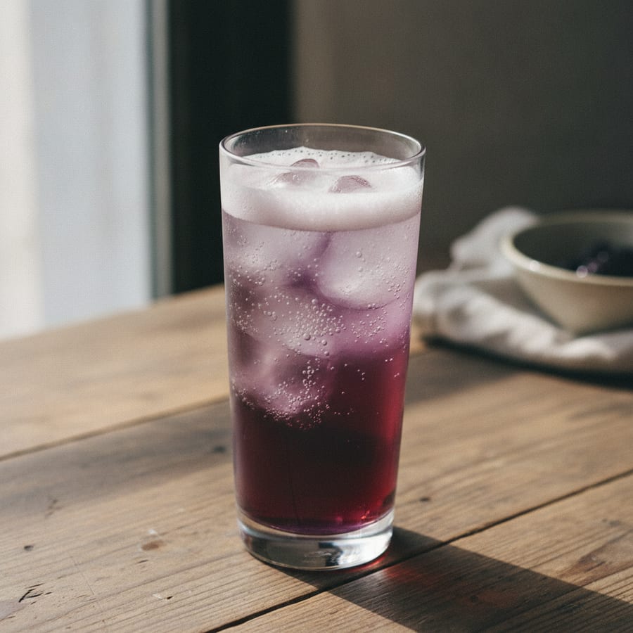 発酵カシスで、3分のカシスソーダ