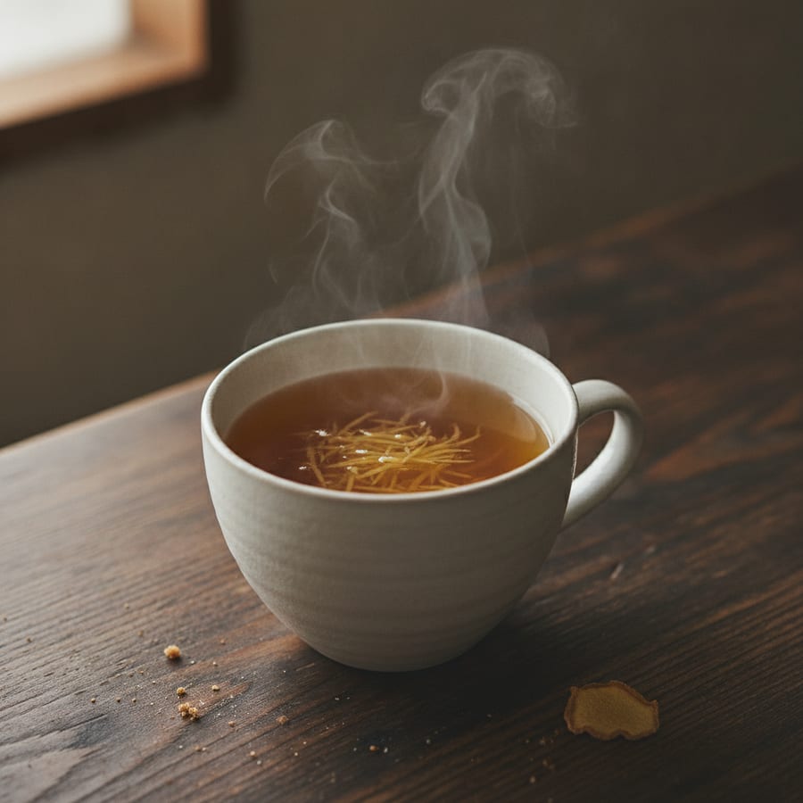廣八堂本くず湯〈生姜〉で、3分の生姜くず湯