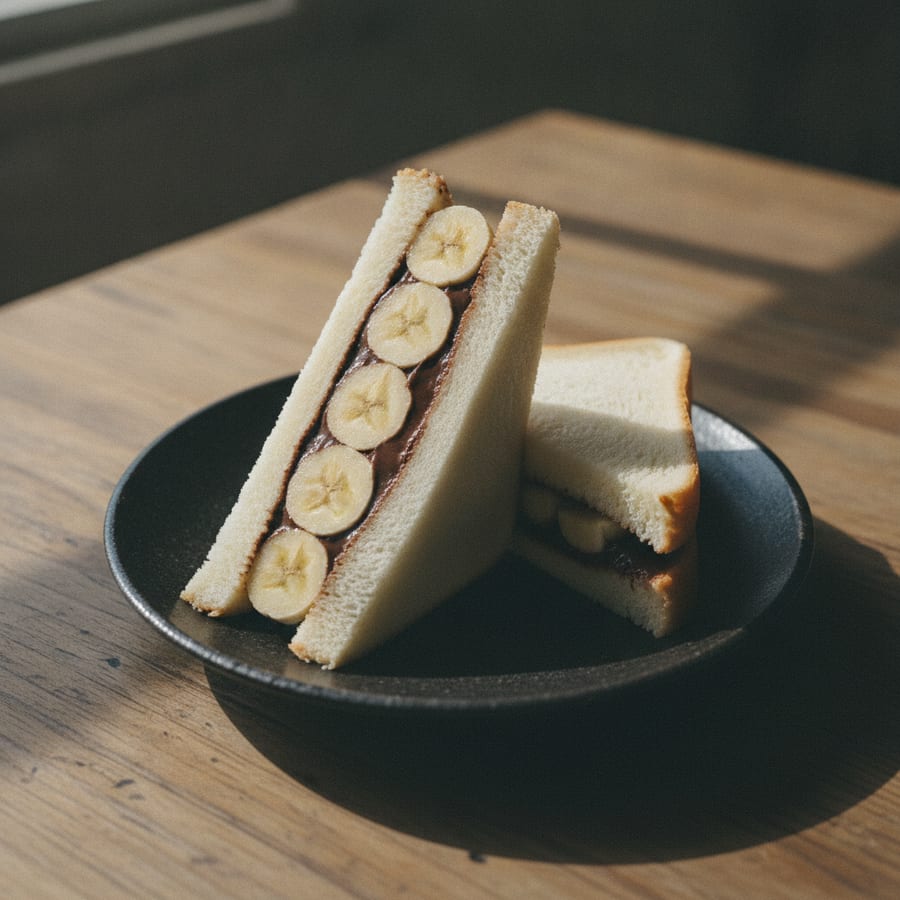 生チョコレートペーストで、3分のチョコバナナサンド