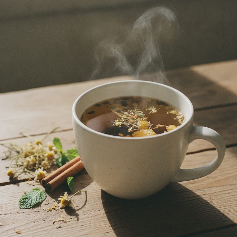 十宝草(10種類の薬草茶)で、3分の薬草茶