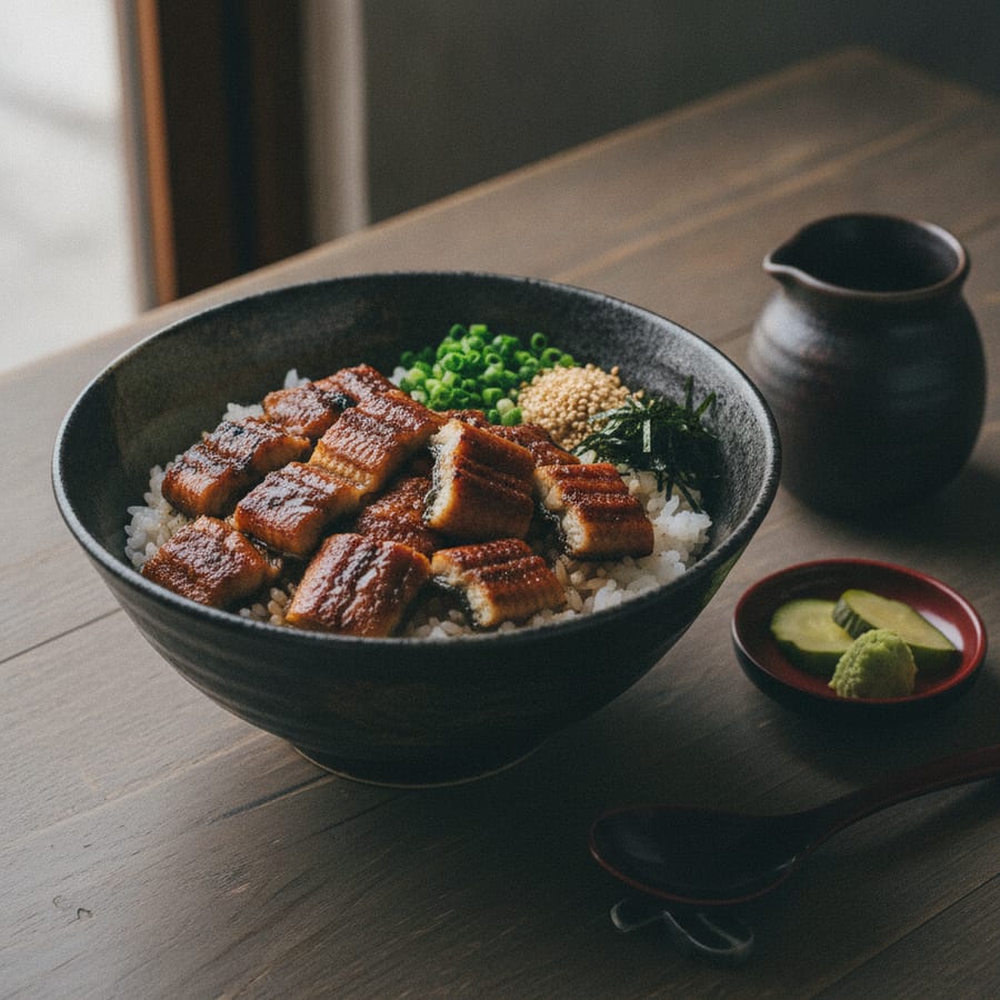 四万十川うなぎ蒲焼き(長焼き)で、10分のひつまぶし