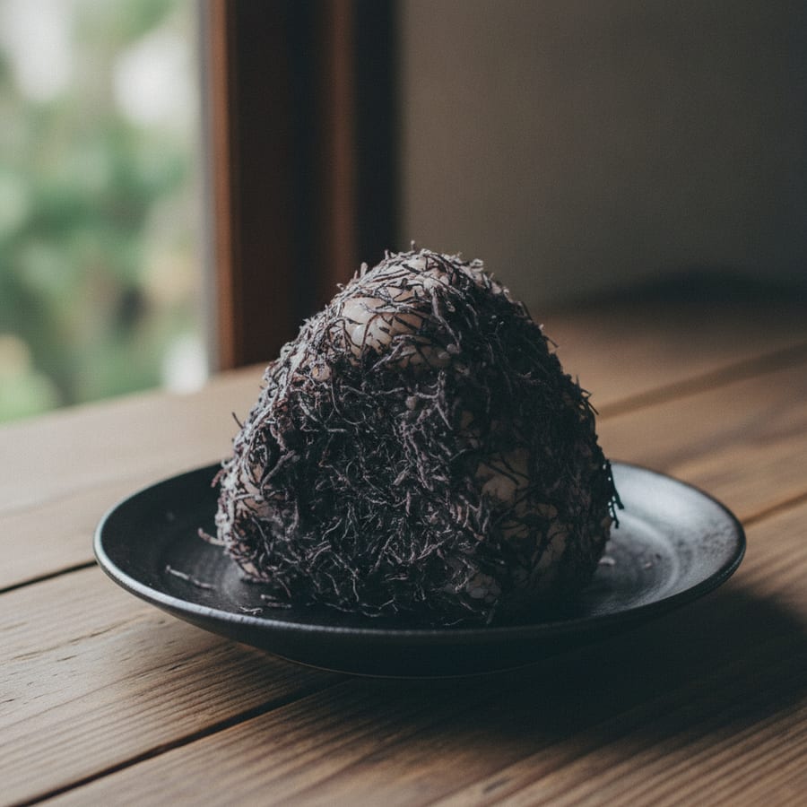 尾札部真昆布とろろ昆布で、3分のとろろ昆布おにぎり