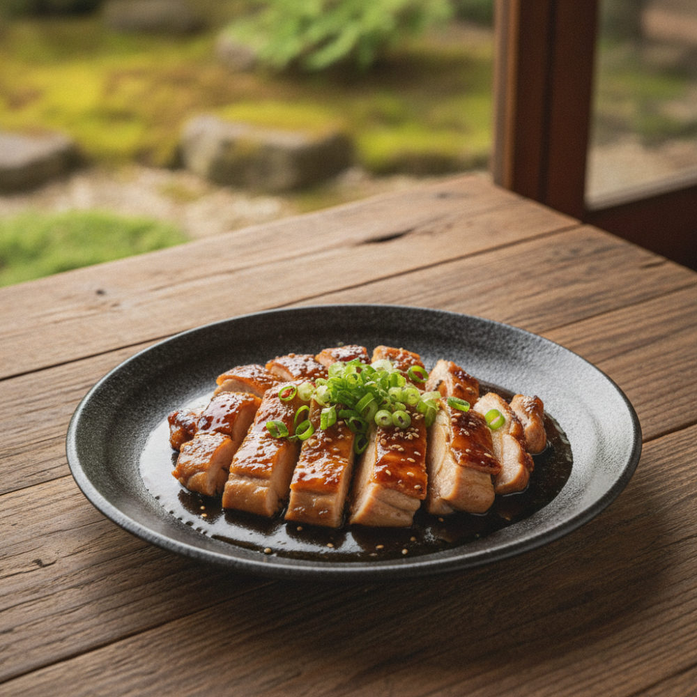 神山鶏むね肉で、10分の照り焼き