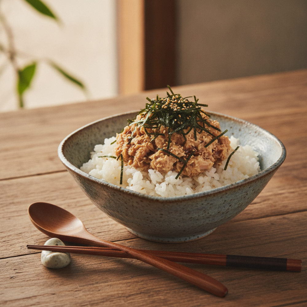 ツナ缶で、5分のマヨ和え丼