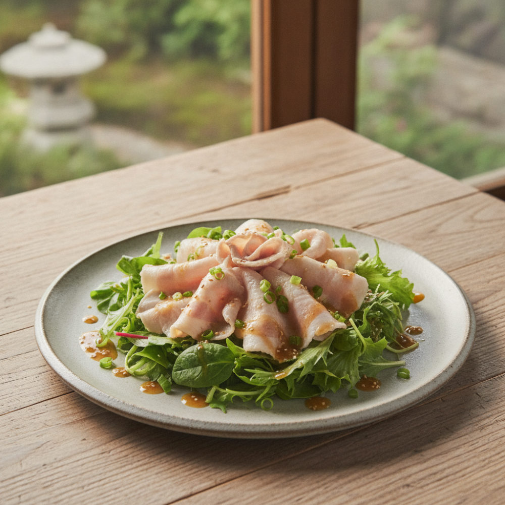 未来豚で、10分のしゃぶしゃぶサラダ