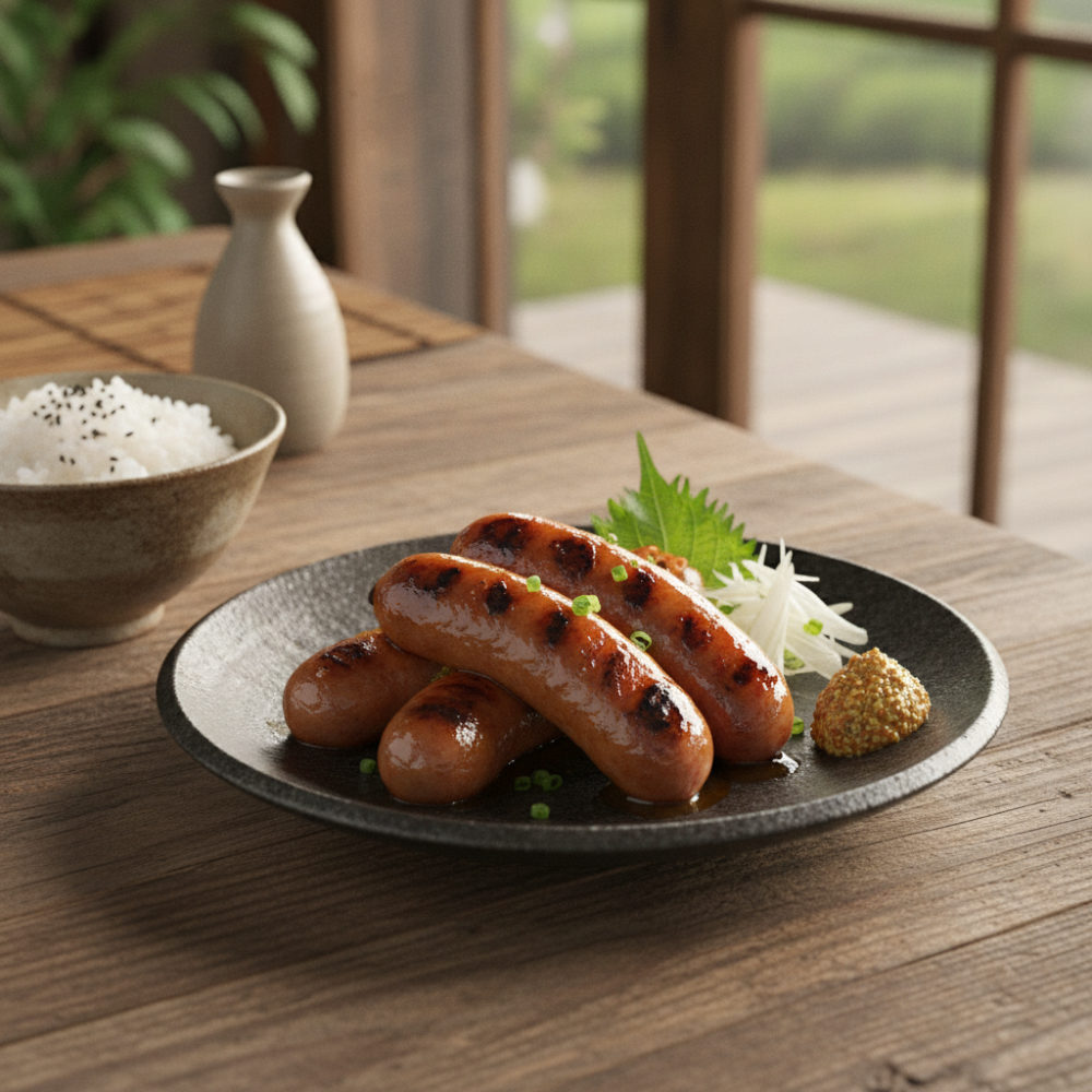 ソーセージで、5分の網焼き