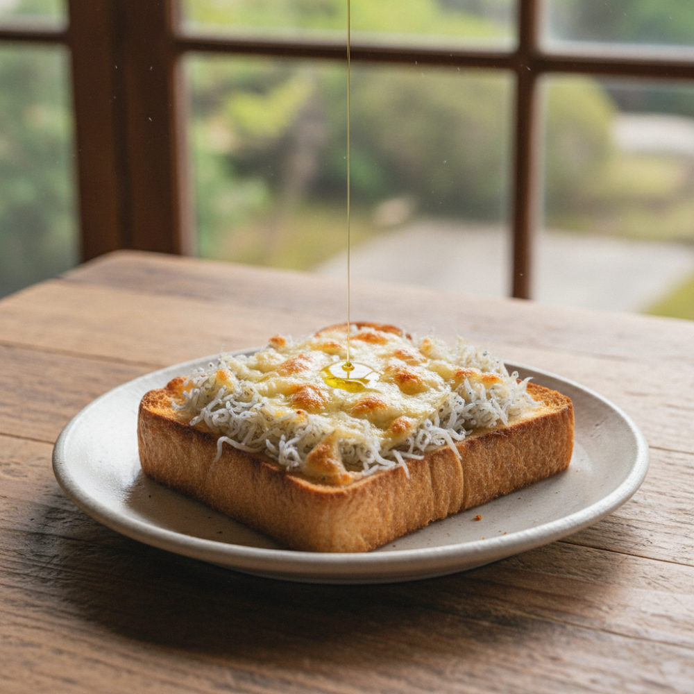 しらすで、3分のしらすチーズトースト