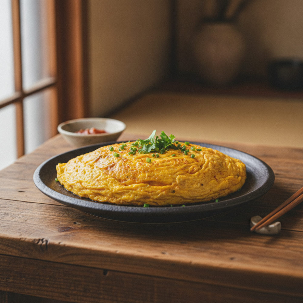 カレー粉で、5分のスパイシーオムレツ
