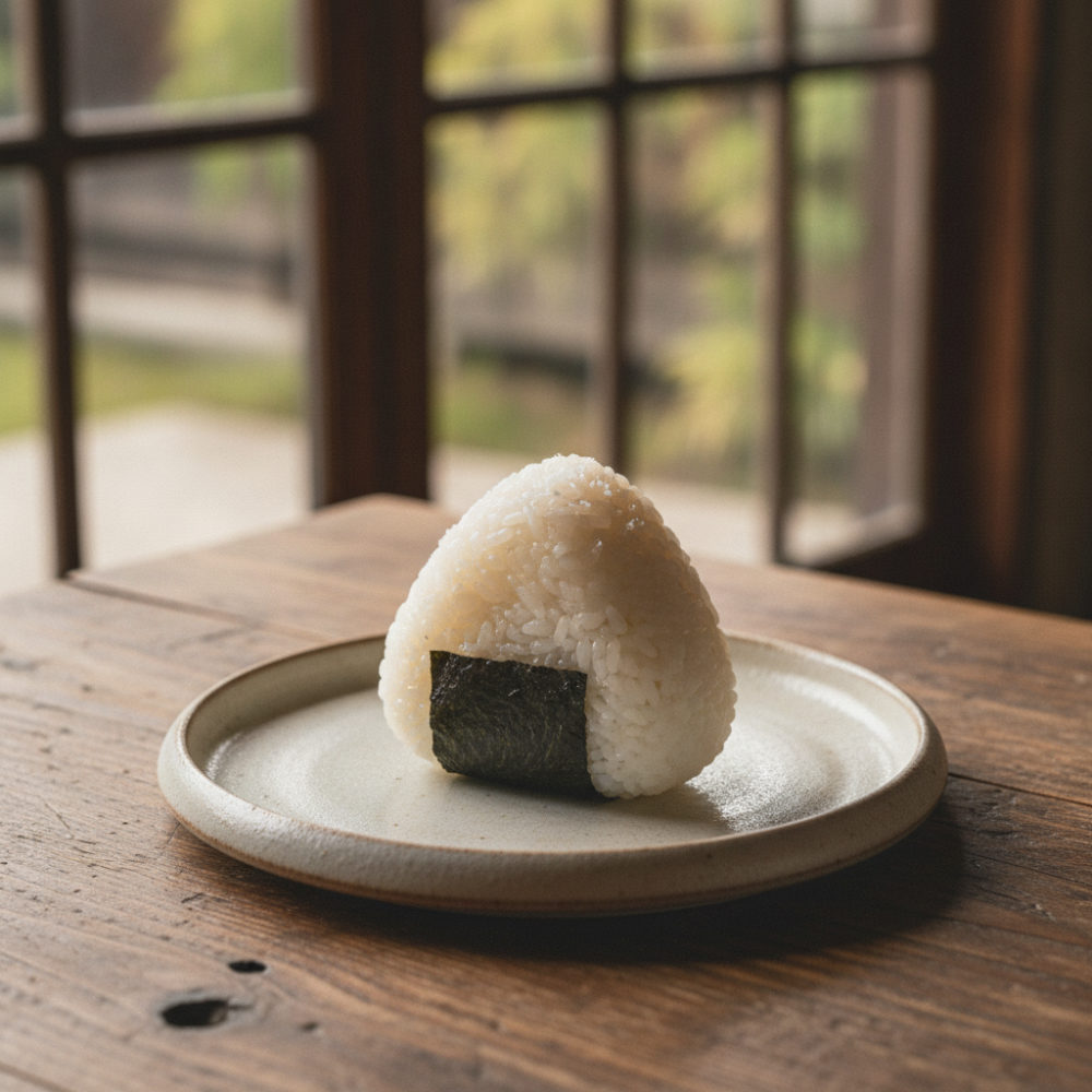 塩で、5分の塩むすび