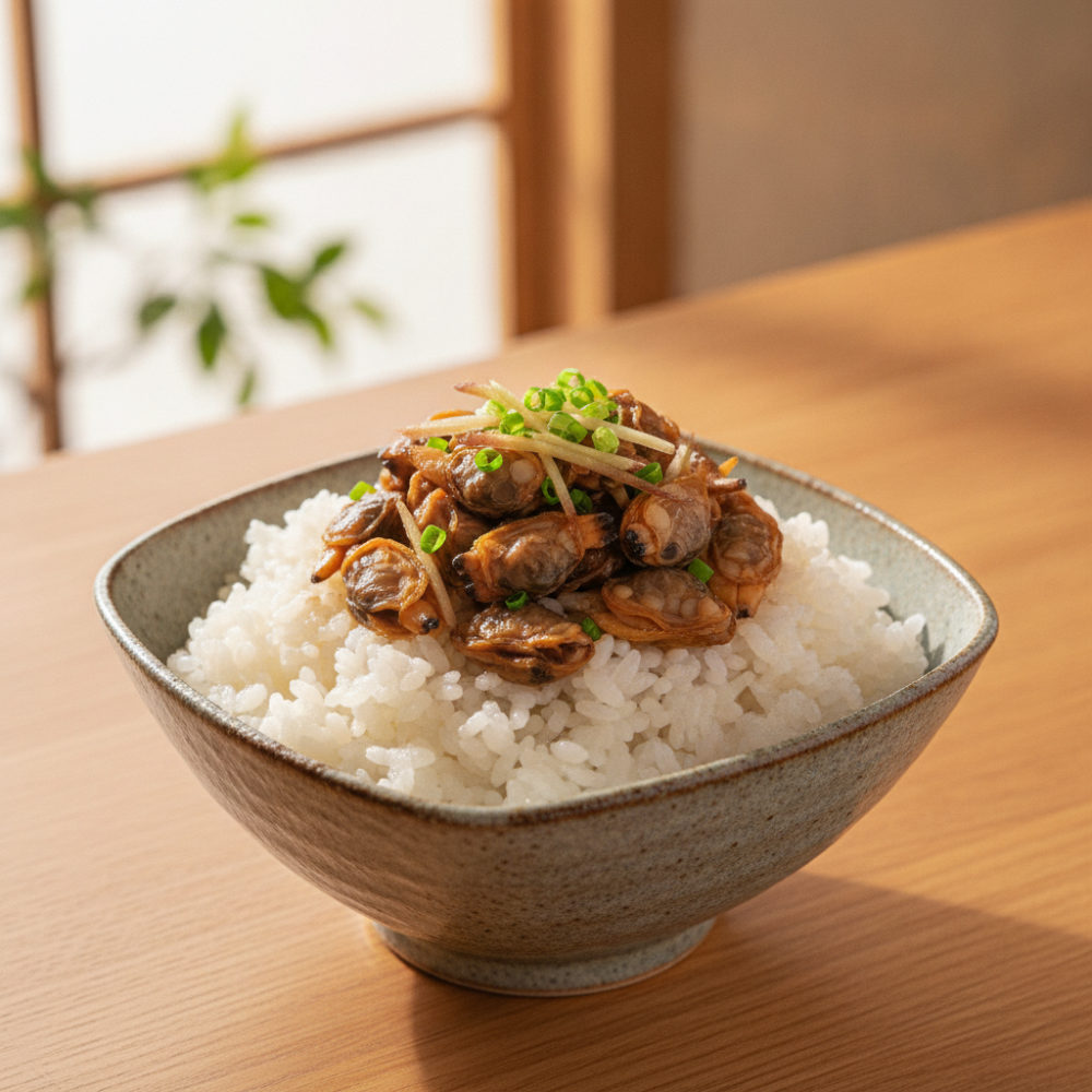 あさり缶で、3分のあさりの佃煮ご飯