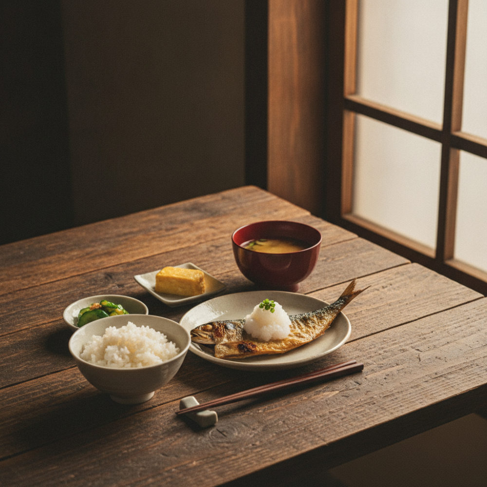 干物を美味しく焼く朝ごはん