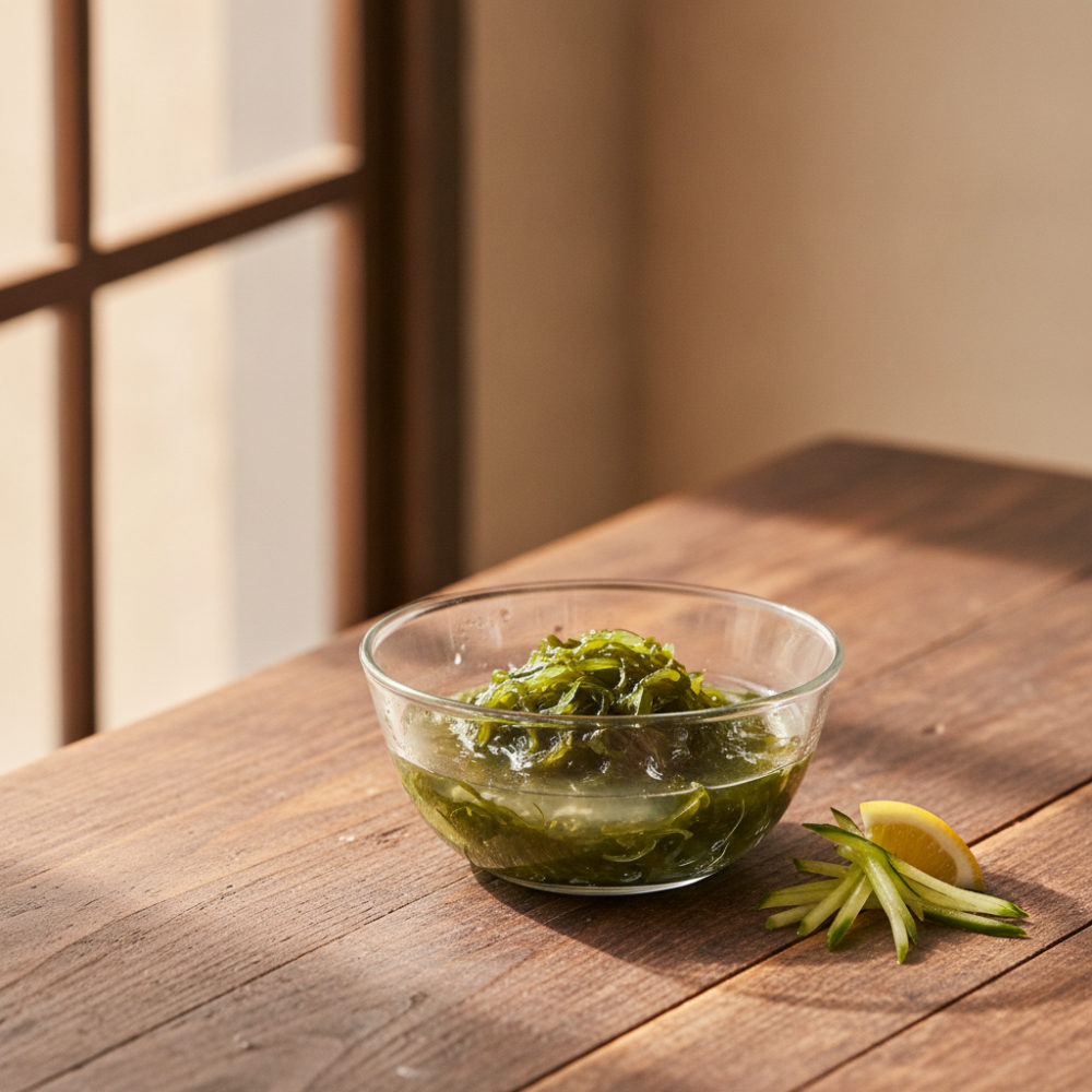 もずくで、3分の酢の物