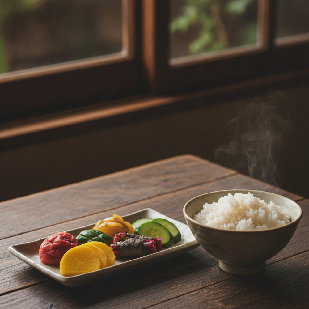 漬物で、3分のご飯のお供