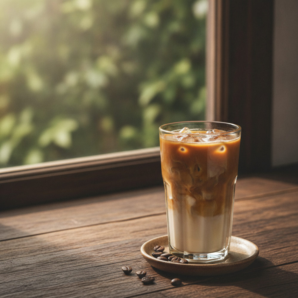有機コーヒーで、3分のアイスコーヒー