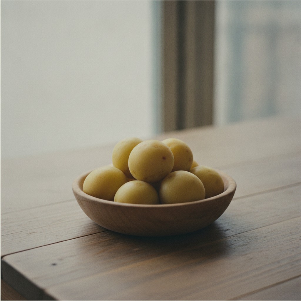 完熟した黄色い梅