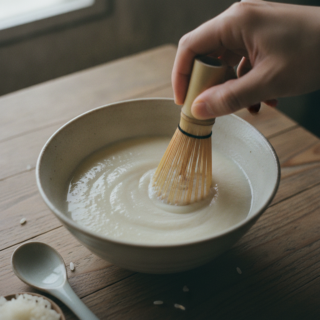 白味噌を少量のだしで溶く
