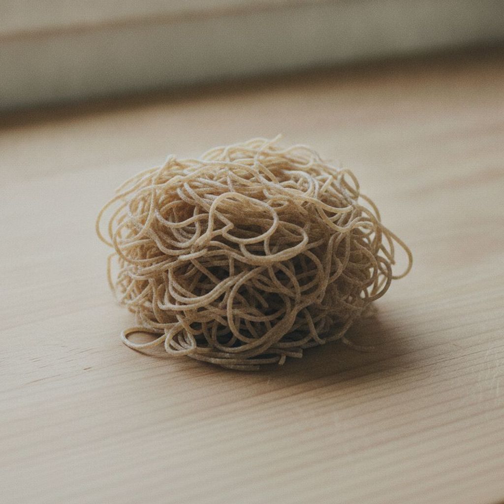 束ねられた乾燥状態の玄米麺