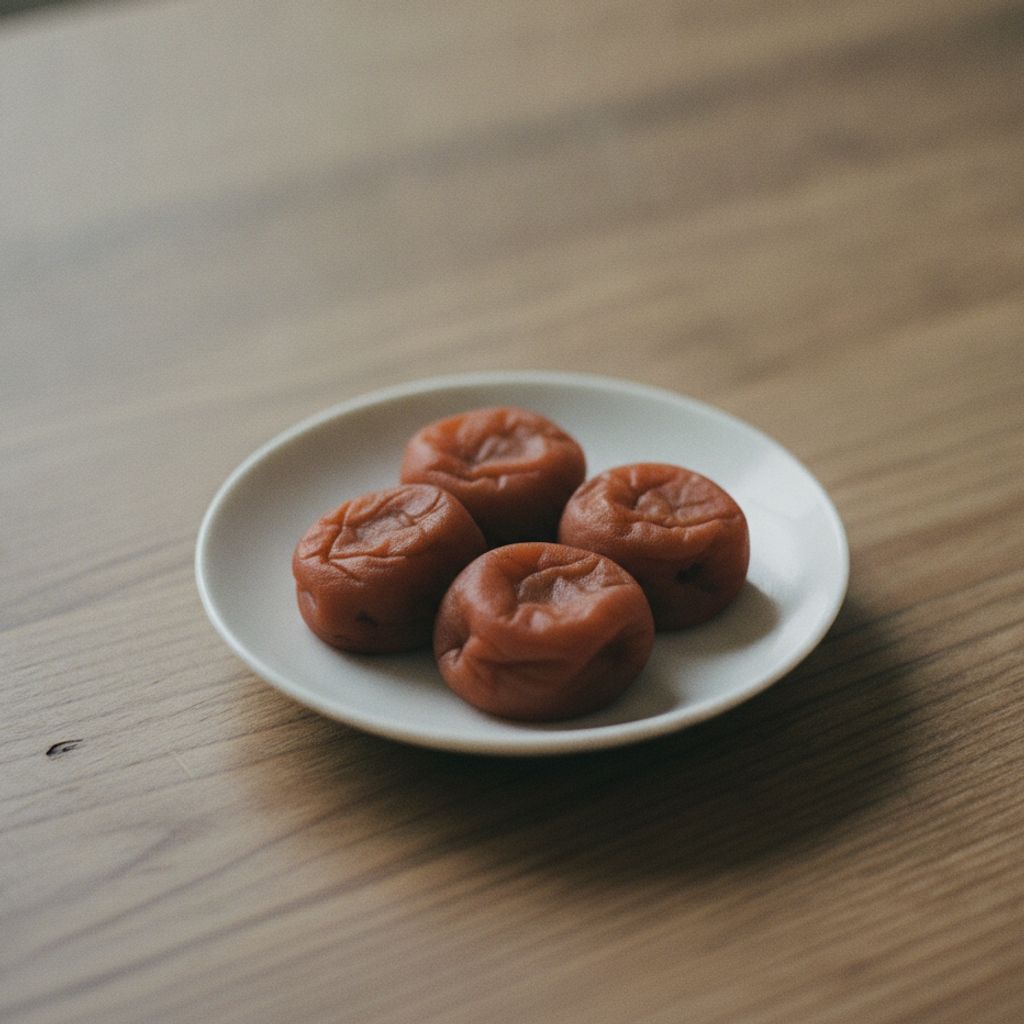 梅干しの入った小皿