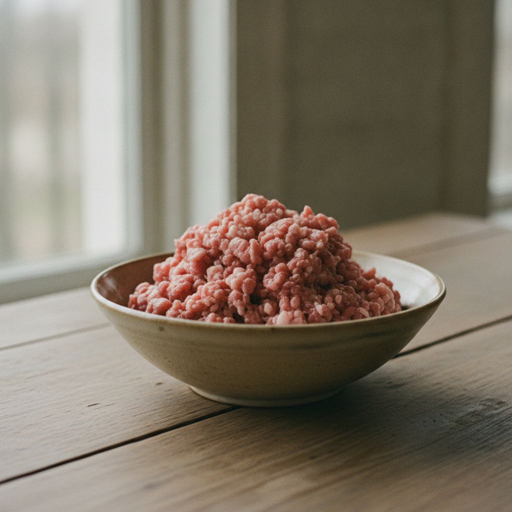 ボウルに入れたひき肉