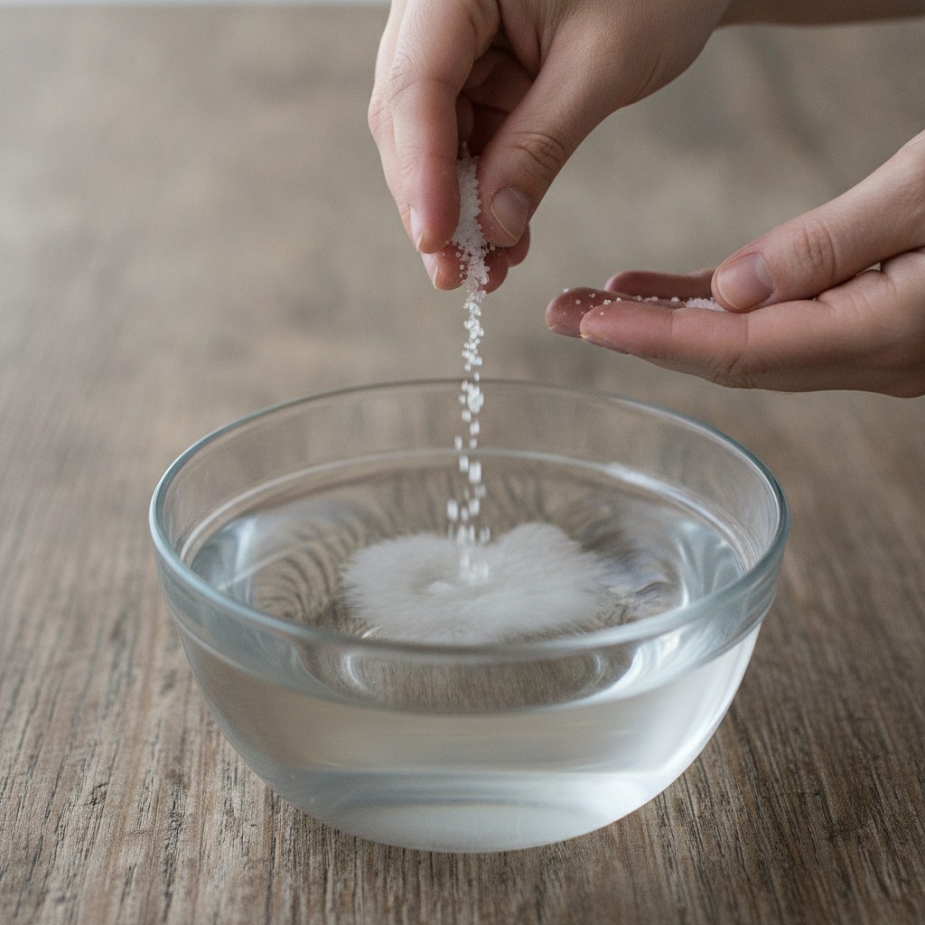 塩水を作る下ごしらえ