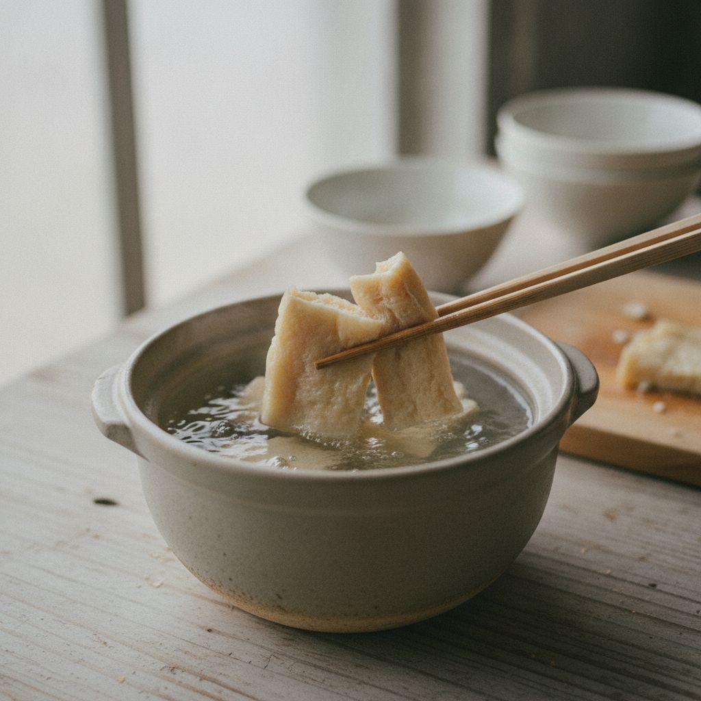 生麩を切り分ける