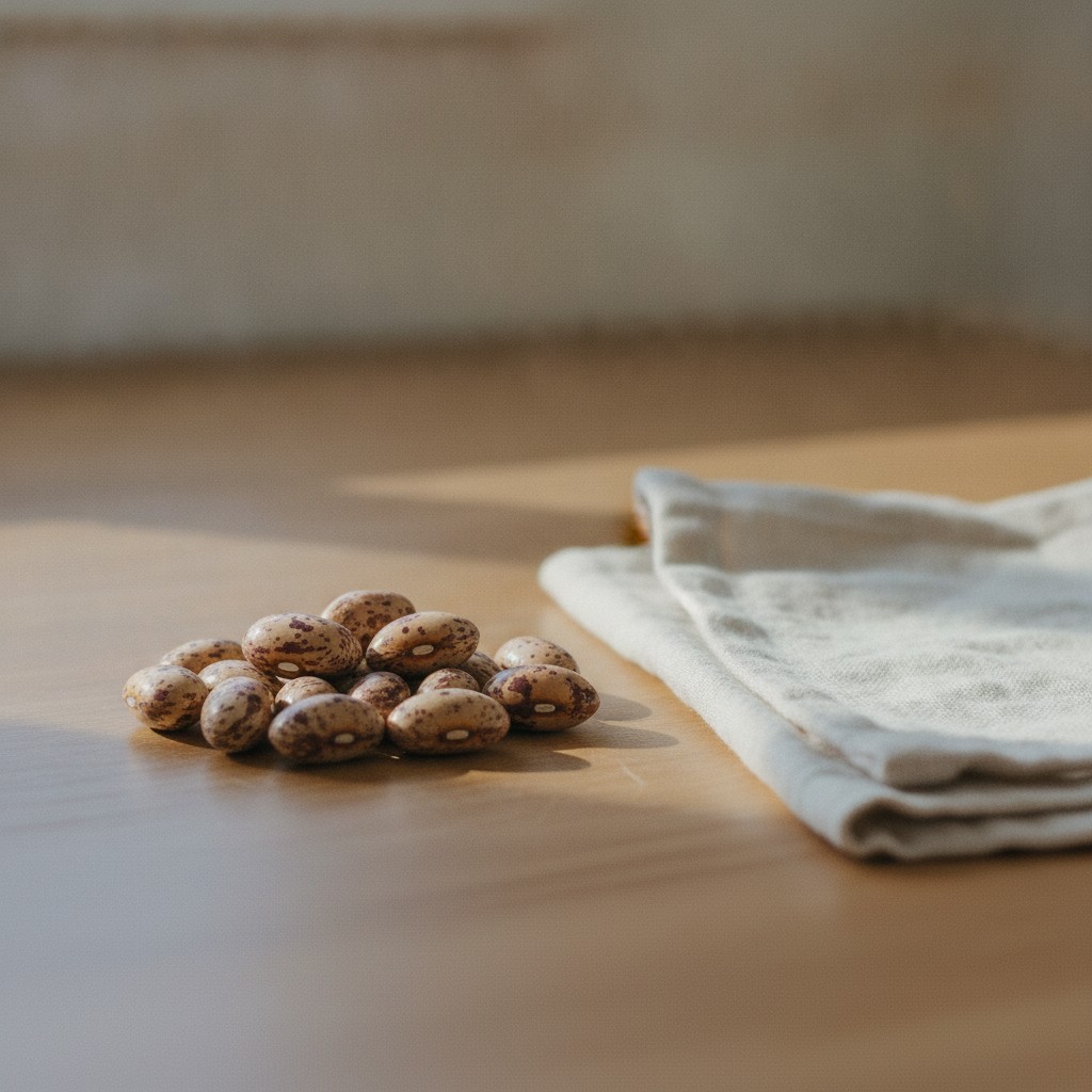 赤茶と白のまだら模様のうずら豆