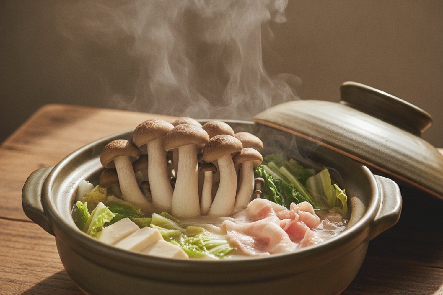 太ぶなしめじの入った鍋