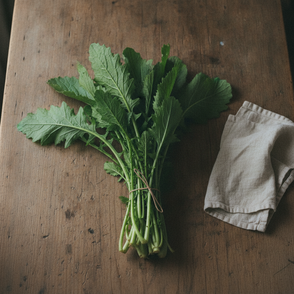束ねられたからし菜
