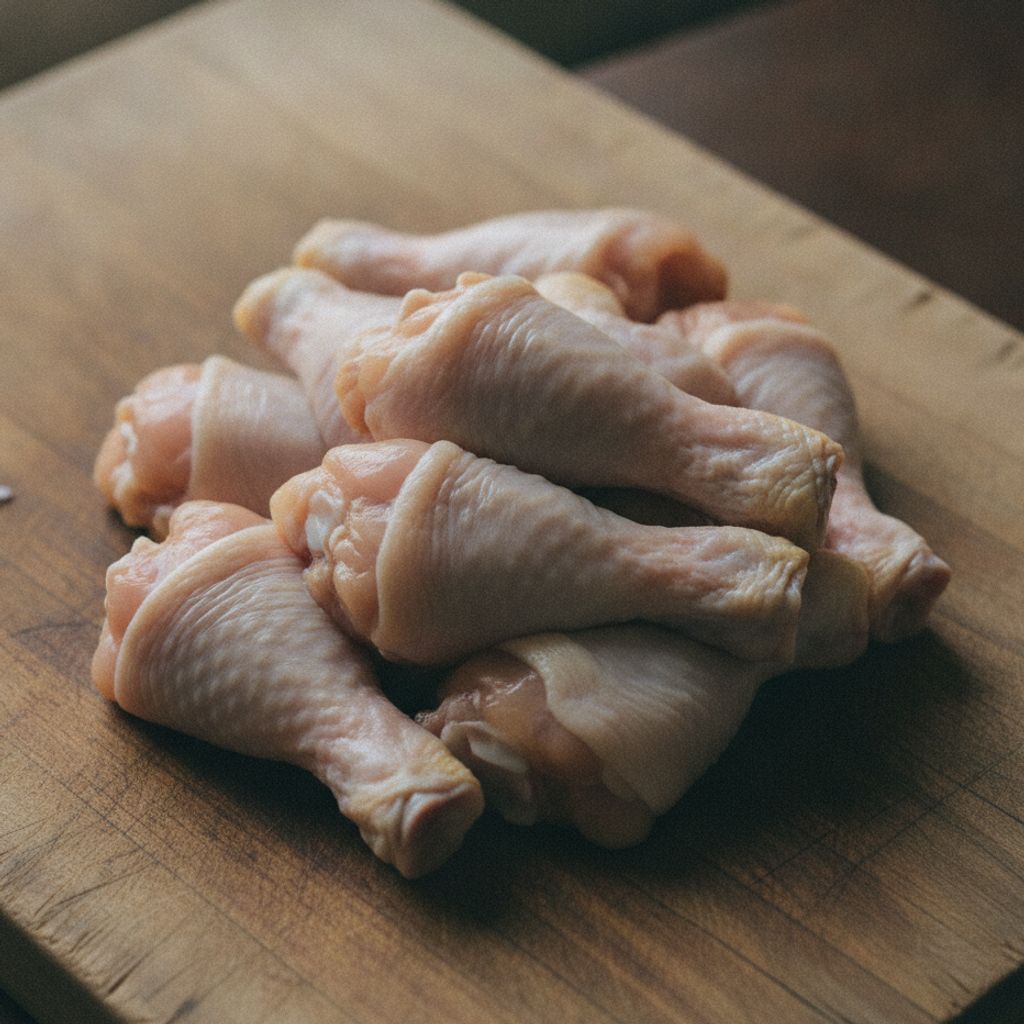 まな板の上の鶏手羽元