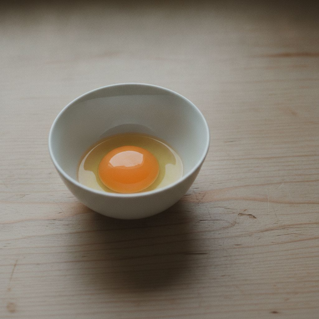 小さなボウルに入った卵黄