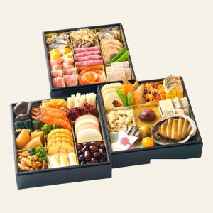ムソーのおせち「雅」の盛り付けの例
